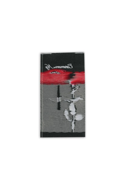 EB012 design clothing washing woven plaque wholesale armband trademark custom computer embroidery woven 唛 manufacturer front view
